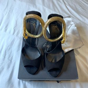 Giuseppe Zanotti Amie Strap Snake Heels